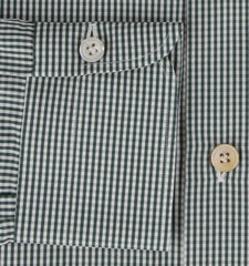 Kiton Green Micro-Check Cotton Shirt - Slim - (KT1114234) - Parent