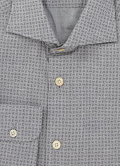 Kiton Gray Paisley Cotton Shirt - Slim - (KT1228237) - Parent