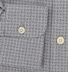 Kiton Gray Paisley Cotton Shirt - Slim - (KT1228237) - Parent