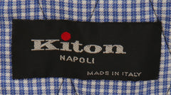 $2850 Kiton Navy Blue Plaid Virgin Wool Overshirt - Slim - (KT413242) - Parent