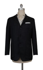 $7200 Kiton Dark Blue Cashmere Blend Micro-Check Sportcoat - (KT627243) - Parent