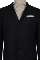 $7200 Kiton Dark Blue Cashmere Blend Micro-Check Sportcoat - (KT627243) - Parent