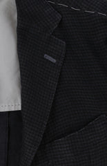 $7200 Kiton Dark Blue Cashmere Blend Micro-Check Sportcoat - (KT627243) - Parent