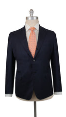 $8100 Kiton Navy Blue Wool Solid Suit - 50/60 - (KT319242)