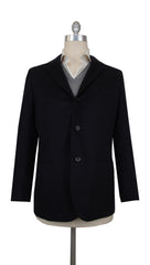 $7500 Kiton Dark Blue Cashmere Solid Sportcoat - 46/56 - (KT413246)