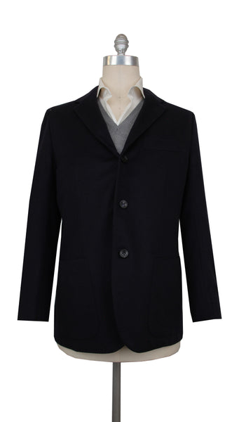 $7500 Kiton Dark Blue Cashmere Solid Sportcoat - (KT413246) - Parent