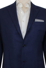 $7800 Kiton Blue Cashmere Blend Solid Sportcoat - (KT57251) - Parent