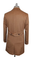 $44500 Kiton Brown Cashmere Blend Solid Coat - (KT422263) - Parent