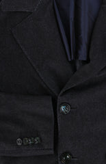 $61075 Kiton Dark Blue Vicuña Peru Solid Coat - (KT422261) - Parent