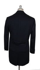 $17500 Kiton Dark Blue Cashmere Blend Solid Coat - (KT422264) - Parent