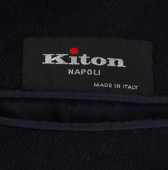 $17500 Kiton Dark Blue Cashmere Blend Solid Coat - (KT422264) - Parent