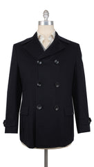 Kiton Dark Blue Cashmere Solid Peacoat - (KT37249) - Parent