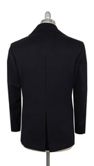 Kiton Dark Blue Cashmere Solid Peacoat - (KT37249) - Parent