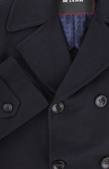 Kiton Dark Blue Cashmere Solid Peacoat - (KT37249) - Parent