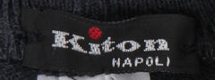 $1150 Kiton Dark Gray Solid Cotton Sweatpants - (KT415261) - Parent