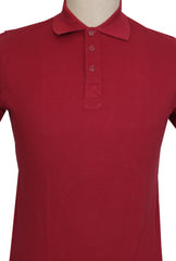 $710 Kiton Burgundy Red Solid Piqué Polo - (KT512267) - Parent