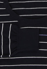 $1395 Kiton Dark Blue Cotton Blend Crewneck Sweater - (KT124261) - Parent