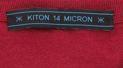 Kiton Red Wool V-Neck Sweater - (KT126222) - Parent