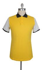 $730 Kiton Yellow Solid Piqué Polo - (KT512265) - Parent