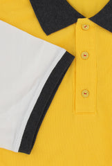 $730 Kiton Yellow Solid Piqué Polo - (KT512265) - Parent