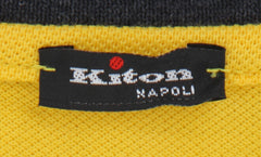 $730 Kiton Yellow Solid Piqué Polo - (KT512265) - Parent