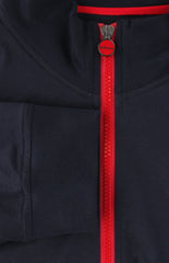 $795 Kiton Dark Blue Cotton Funnel Jacket - (KT89259) - Parent