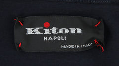 $795 Kiton Dark Blue Cotton Funnel Jacket - (KT89259) - Parent