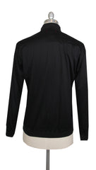 $795 Kiton Black Cotton Funnel Jacket - (KT892510) - Parent