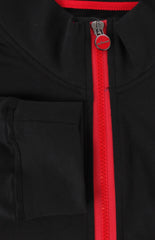 $795 Kiton Black Cotton Funnel Jacket - (KT892510) - Parent