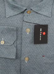 Kiton Green Polka Dot Cotton Shirt - Slim - (KT118224) - Parent