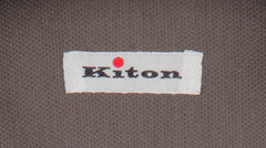Kiton Dark Gray Solid Cotton Shirt - Slim - (KT118226) - Parent
