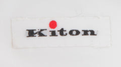 $800 Kiton White Solid Cotton Shirt - Slim - (KT4420262) - Parent