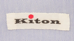 Kiton Light Blue Solid Cotton Shirt - Slim - (KT1228231) - Parent