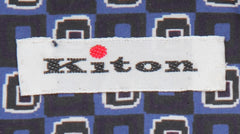 $600 Kiton Dark Blue Fancy Cotton Shirt - Slim - (KT9122615) - Parent