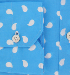 Kiton Blue Fancy Cotton Shirt - Slim - (KT12122328) - Parent