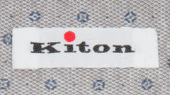 $600 Kiton Light Gray Polka Dot Cotton Shirt - Slim - (KT916266) - Parent