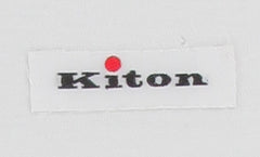 $470 Kiton White Solid Crewneck Cotton T-Shirt - Slim - (KT512269) - Parent