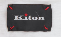 $995 Kiton White Solid Cotton Polo - (KT726251) - Parent