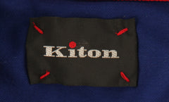 $995 Kiton Blue Solid Cotton Polo - (KT726254) - Parent