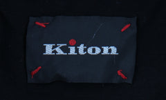 $995 Kiton Black Solid Cotton Polo - (KT726253) - Parent