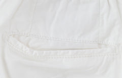 $1150 Kiton White Solid Cotton Blend Pants - Slim - (KT828259) - Parent