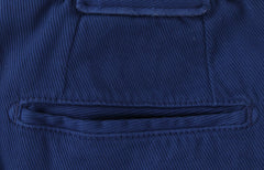$1150 Kiton Blue Solid Cotton Blend Pants - Slim - (KT828252) - Parent