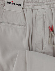 $1150 Kiton Beige Solid Cotton Blend Pants - Slim - (KT828251) - Parent