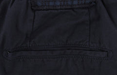 $1150 Kiton Dark Blue Solid Cotton Pants - Slim - (KT322251) - Parent