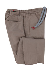 $1150 Kiton Light Brown Solid Cotton Pants - Slim - 32/48 - (KT322252)
