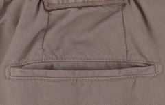 $1150 Kiton Light Brown Solid Cotton Pants - Slim - (KT322252) - Parent