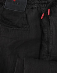$1150 Kiton Black Solid Linen Pants - Slim - (KT828256) - Parent