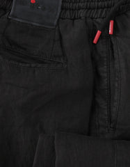 $1150 Kiton Black Solid Linen Pants - Slim - (KT828256) - Parent