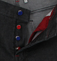 $1200 Kiton Black Solid Jeans - Slim - (KT1218242) - Parent