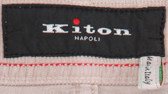$995 Kiton Beige Solid Corduroy Pants - Slim - (KT63262) - Parent